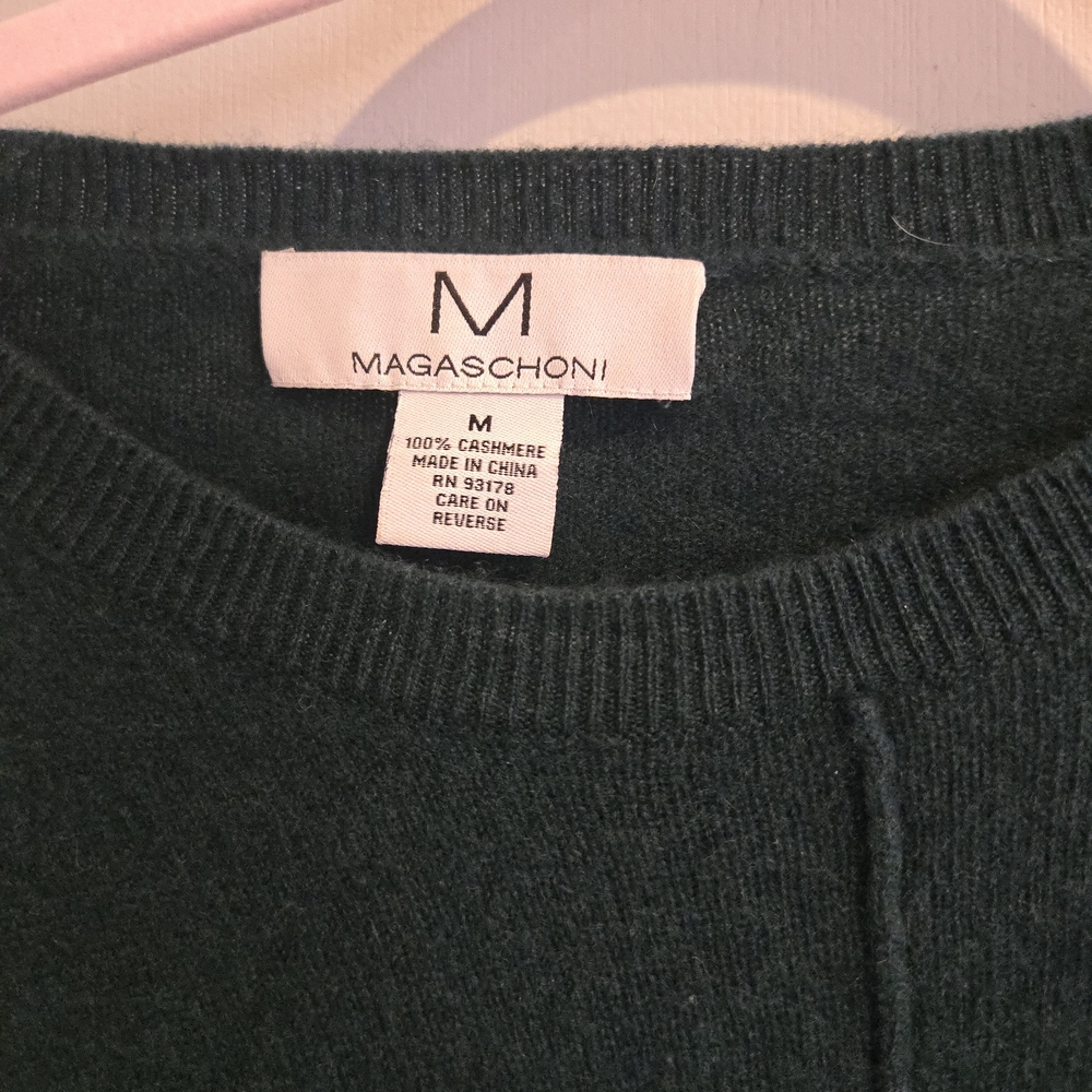 Magaschoni Green Cashmere Sweater
